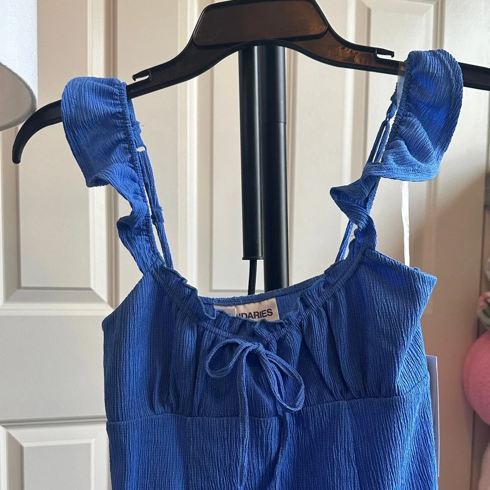 Royal Blue Ruffle-Strap Sundress - Picture 2 of 3